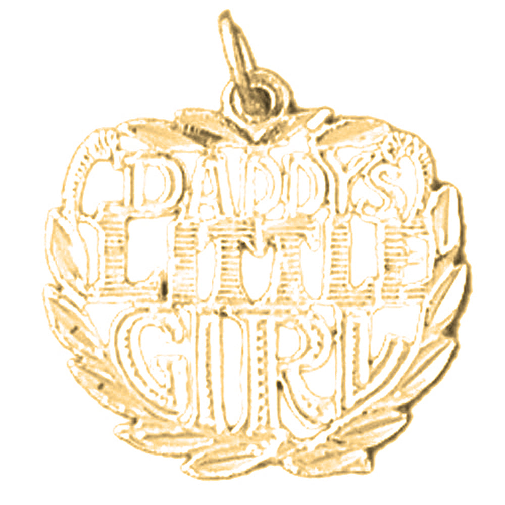 Yellow Gold-plated Silver Daddy's Little Girl Pendant