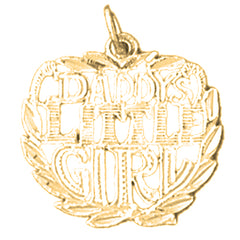 Yellow Gold-plated Silver Daddy's Little Girl Pendant