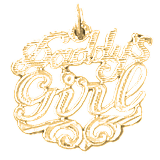Yellow Gold-plated Silver Daddy's Girl Pendant