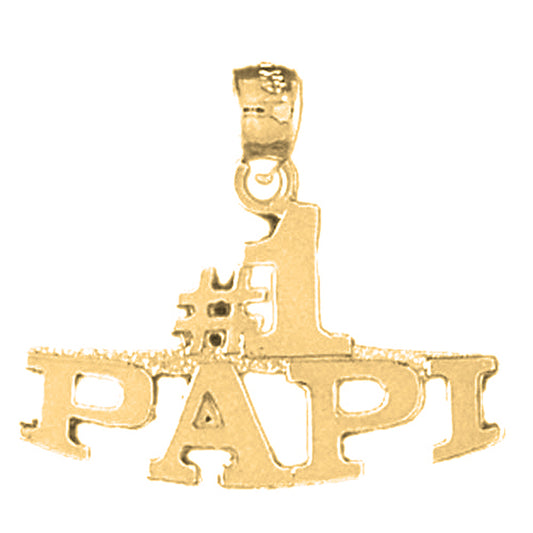Yellow Gold-plated Silver #1 Papi Pendant