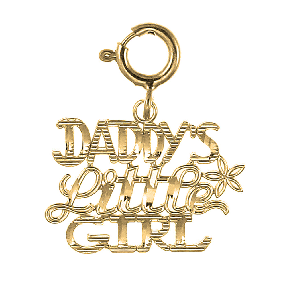 Yellow Gold-plated Silver Daddy's Little Girl Pendant