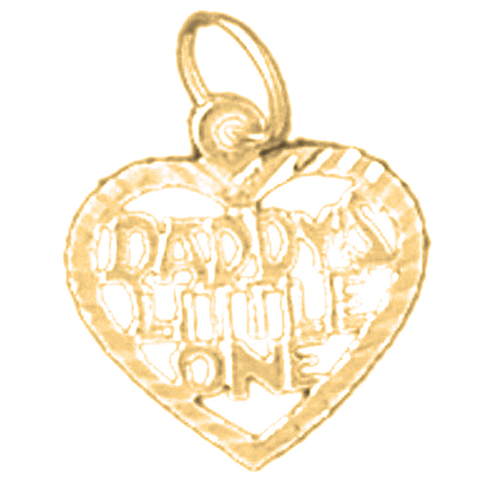 Yellow Gold-plated Silver Daddy's Little One Pendant