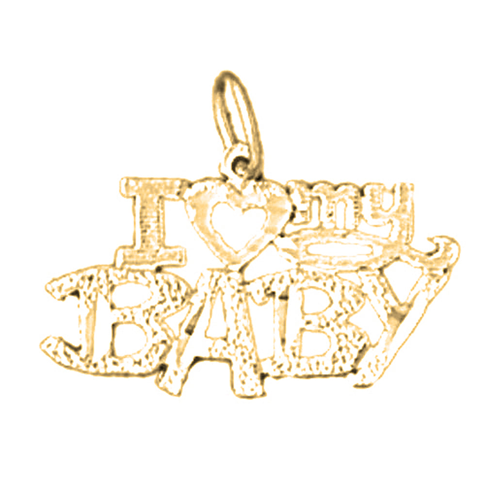Yellow Gold-plated Silver It's A Boy Pendant