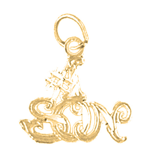 Yellow Gold-plated Silver Precious Baby Pendant