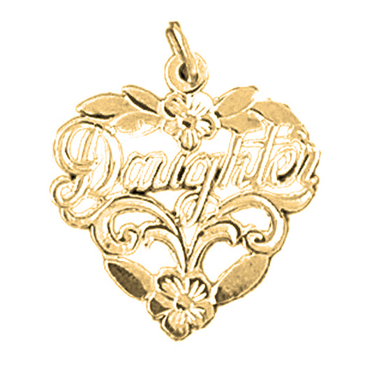 Yellow Gold-plated Silver Daughter Pendant