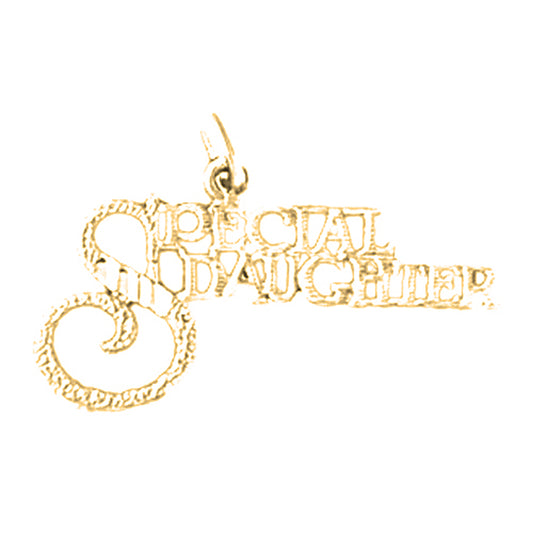 Yellow Gold-plated Silver Special Daughter Pendant