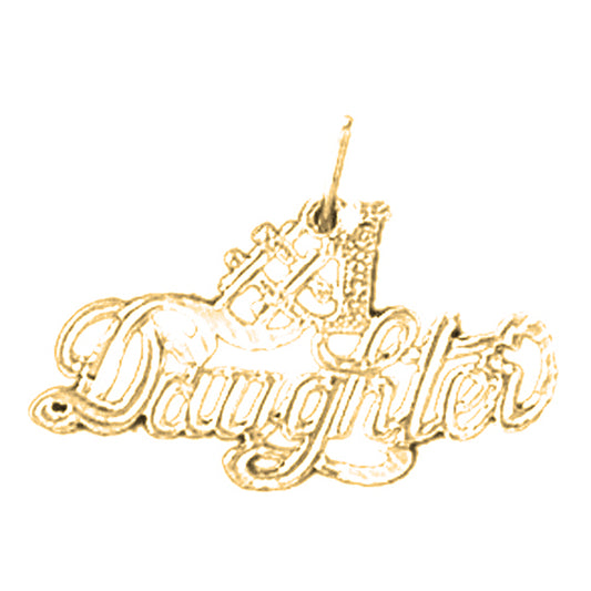 Yellow Gold-plated Silver #1 Daughter Pendant