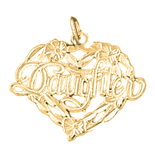 Yellow Gold-plated Silver Daughter Pendant
