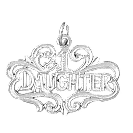 Sterling Silver #1 Daughter Pendant