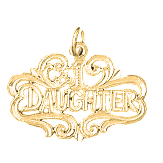 Yellow Gold-plated Silver #1 Daughter Pendant