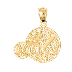 Yellow Gold-plated Silver #1 Brother Pendant