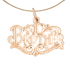 14K or 18K Gold #1 Brother Pendant