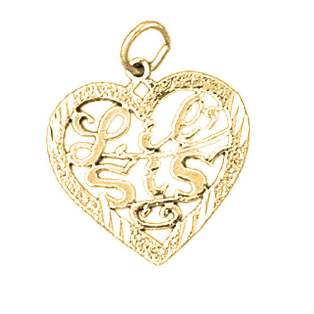 Yellow Gold-plated Silver Lil Sis Pendant