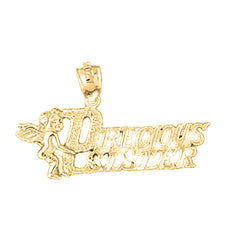 Yellow Gold-plated Silver Precious Sister Pendant