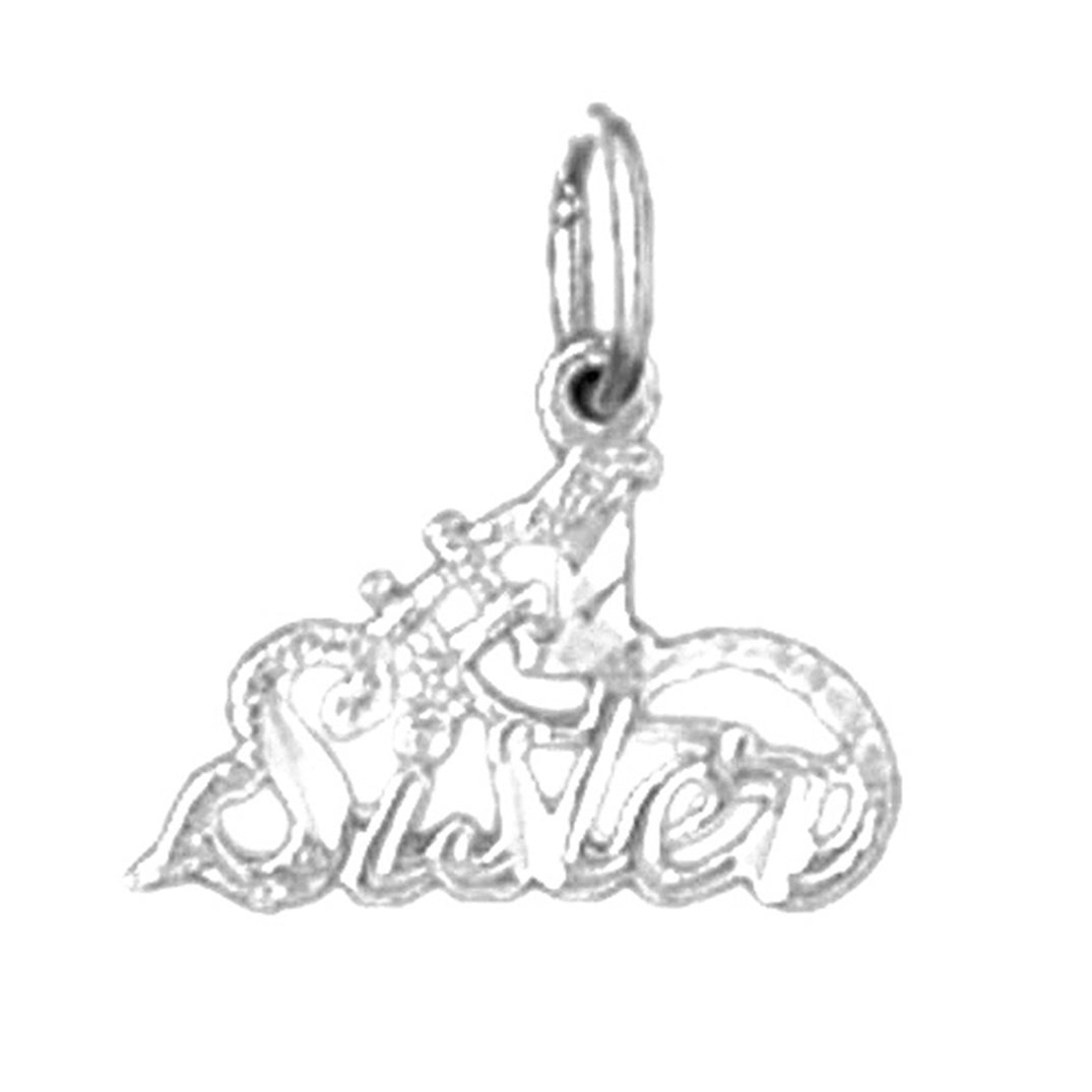 Sterling Silver #1 Sister Pendant