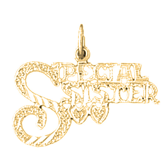 Yellow Gold-plated Silver Special Sister Pendant