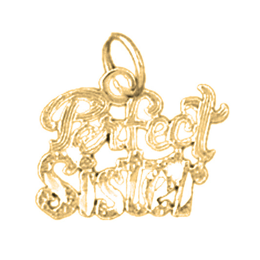 Yellow Gold-plated Silver Perfect Sister Pendant