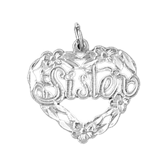 Sterling Silver Sister Pendant