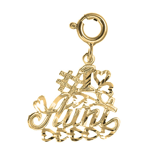 Yellow Gold-plated Silver #1 Aunt Pendant
