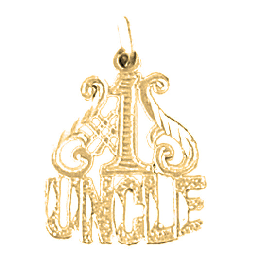 Yellow Gold-plated Silver #1 Uncle Pendant