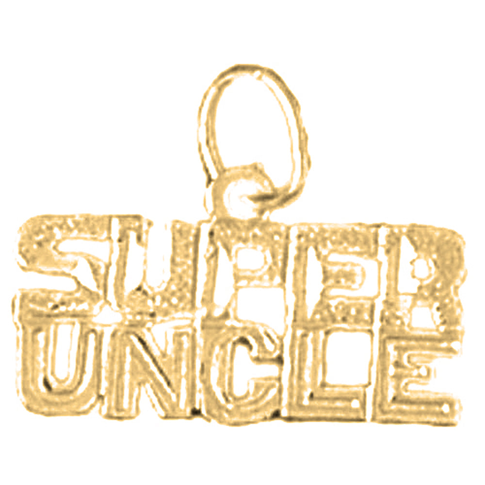 Yellow Gold-plated Silver Super Uncle Pendant