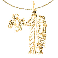 Sterling Silver #1 Aunt Pendant (Rhodium or Yellow Gold-plated)