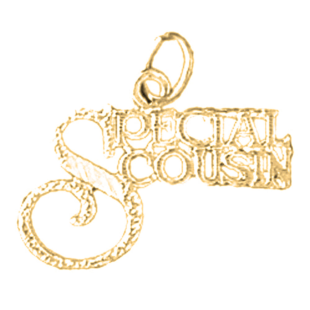 Yellow Gold-plated Silver Special Cousin Pendant