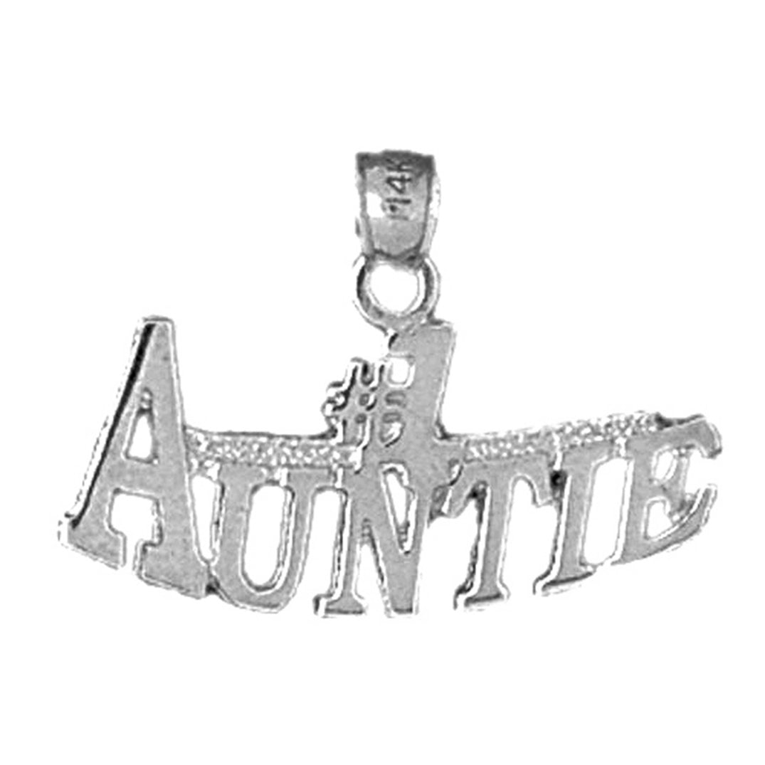 Sterling Silver #1 Auntie Pendant