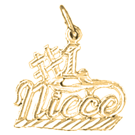 Yellow Gold-plated Silver #1 Niece Pendant