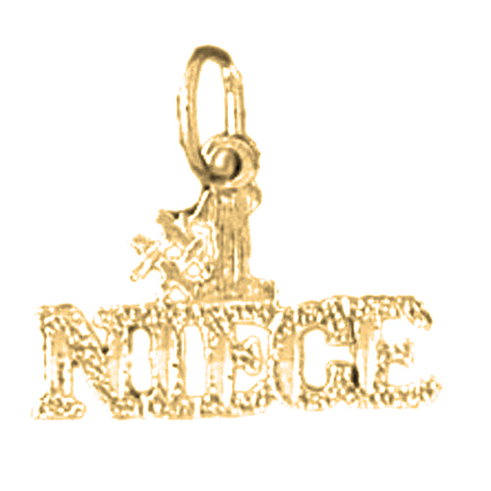 Yellow Gold-plated Silver #1 Niece Pendant