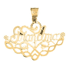 Yellow Gold-plated Silver Grandma Pendant
