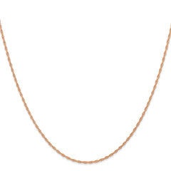 14K Rose Gold 1.15mm Cable Rope Chain
