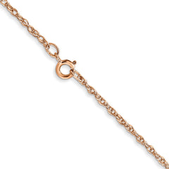 14K Rose Gold 1.15mm Cable Rope Chain