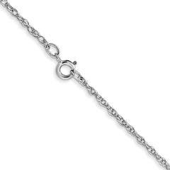 14K White Gold 1.15mm Cable Rope Chain