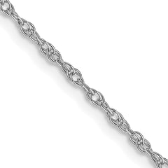 14K White Gold 1.15mm Cable Rope Chain