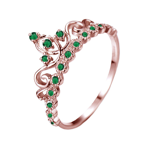 Guliette Verona Emerald Gemstone Crown Rings