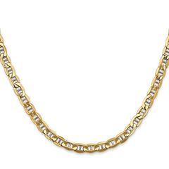 14K Yellow Gold 4.75mm Semi-Solid Anchor Chain