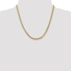14K Yellow Gold 4.75mm Semi-Solid Anchor Chain