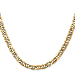 14K Yellow Gold 5.5mm Semi-Solid Anchor Chain