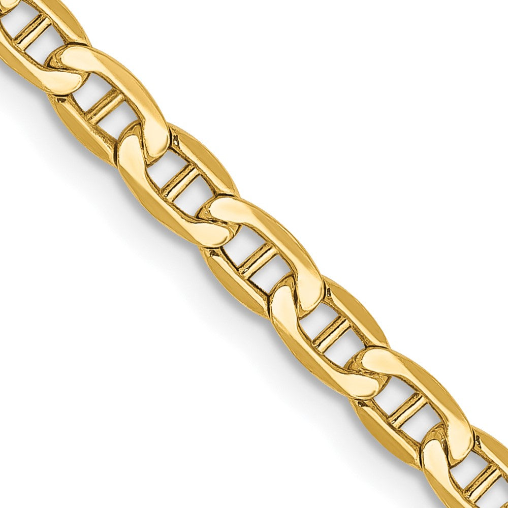 14K Yellow Gold 3.2mm Semi-Solid Anchor Chain