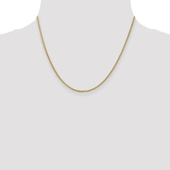 14K Yellow Gold 1.55mm Semi-Solid Wheat Chain