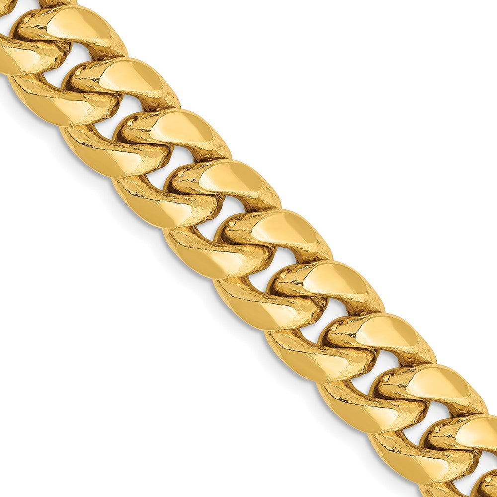 14K Yellow Gold 9.3mm Semi-Solid Miami Cuban Chain