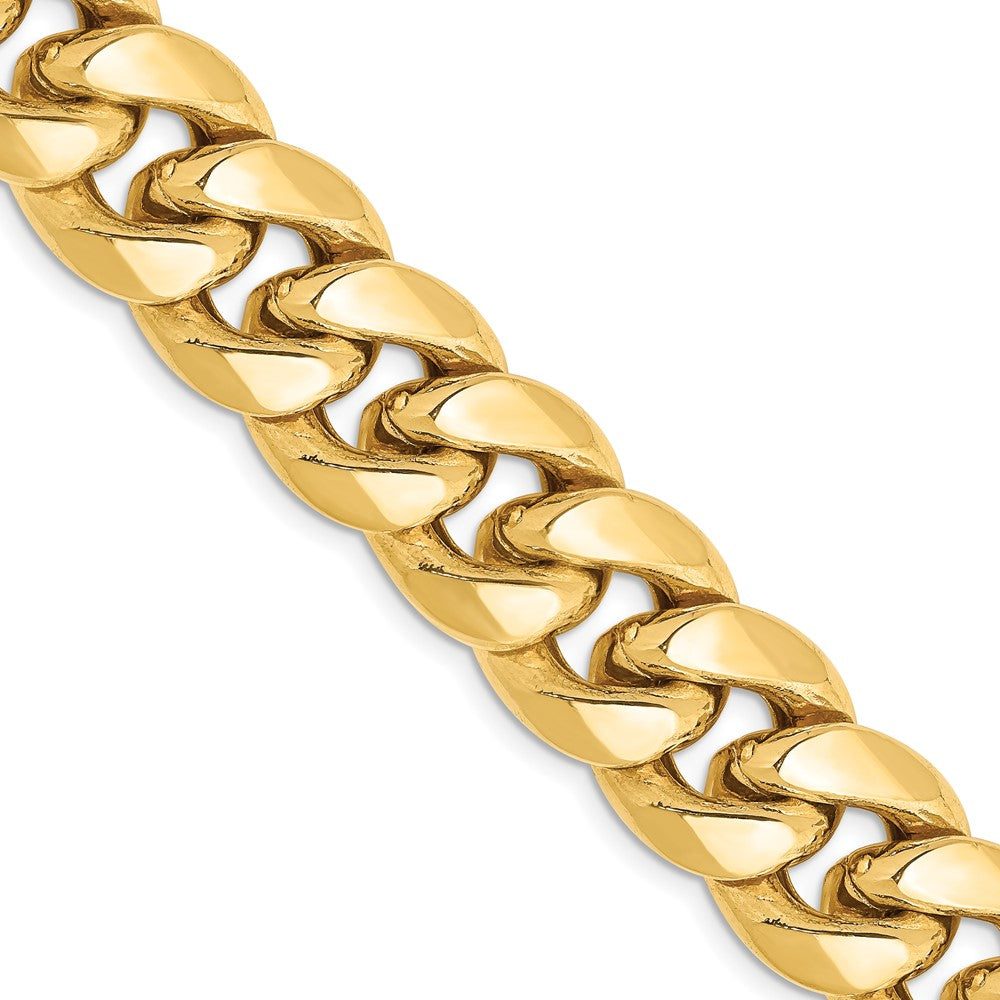 14K Yellow Gold 13.2mm Semi-Solid Miami Cuban Chain