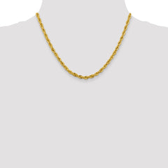 14K Yellow Gold 4.25mm Semi-Solid Rope Chain