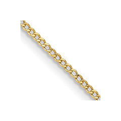 14K Yellow Gold 1.85mm Semi-Solid Curb Chain