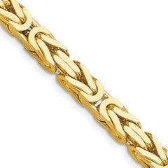 14K Yellow Gold 5.25mm Byzantine Chain