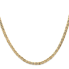 14K Yellow Gold 3mm Concave Anchor Chain