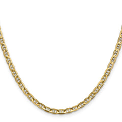 14K Yellow Gold 3.75mm Concave Anchor Chain