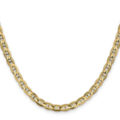 14K Yellow Gold 4.5mm Concave Anchor Chain
