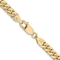 14K Yellow Gold 4.3mm Solid Miami Cuban Chain